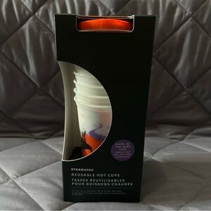 NWT Starbucks Reusable Glow in the Dark Hot Cups